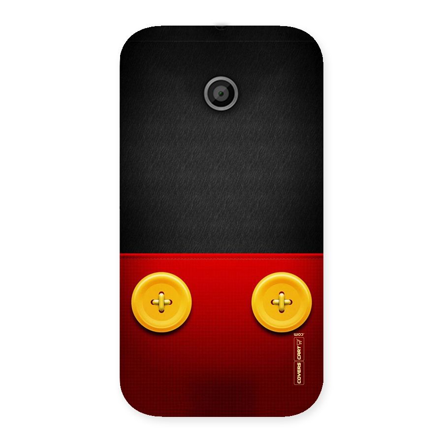 Yellow Button Back Case for Moto E