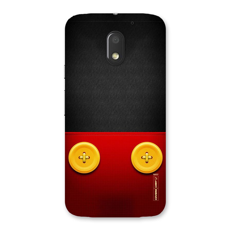 Yellow Button Back Case for Moto E3 Power