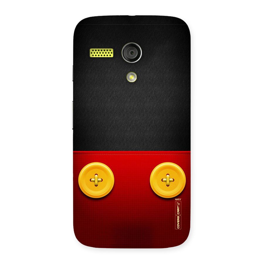 Yellow Button Back Case for Moto G