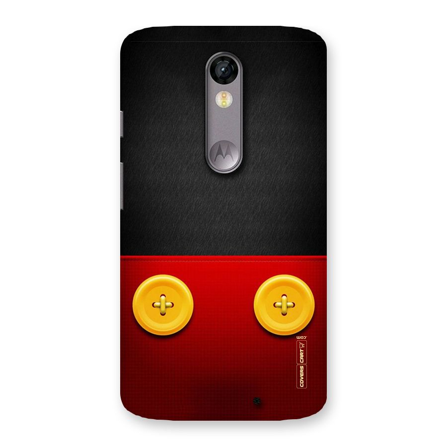 Yellow Button Back Case for Moto X Force