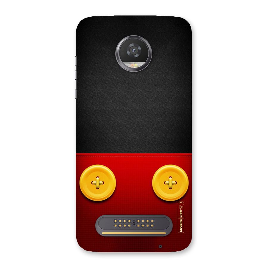 Yellow Button Back Case for Moto Z2 Play