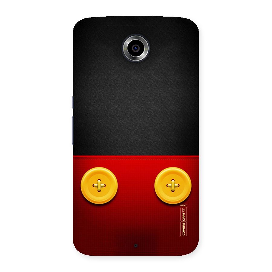 Yellow Button Back Case for Nexsus 6