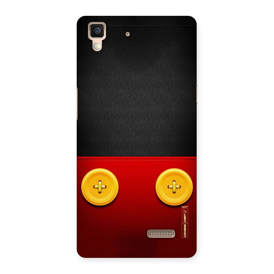 Yellow Button Back Case for Oppo R7
