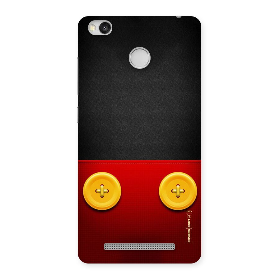 Yellow Button Back Case for Redmi 3S Prime