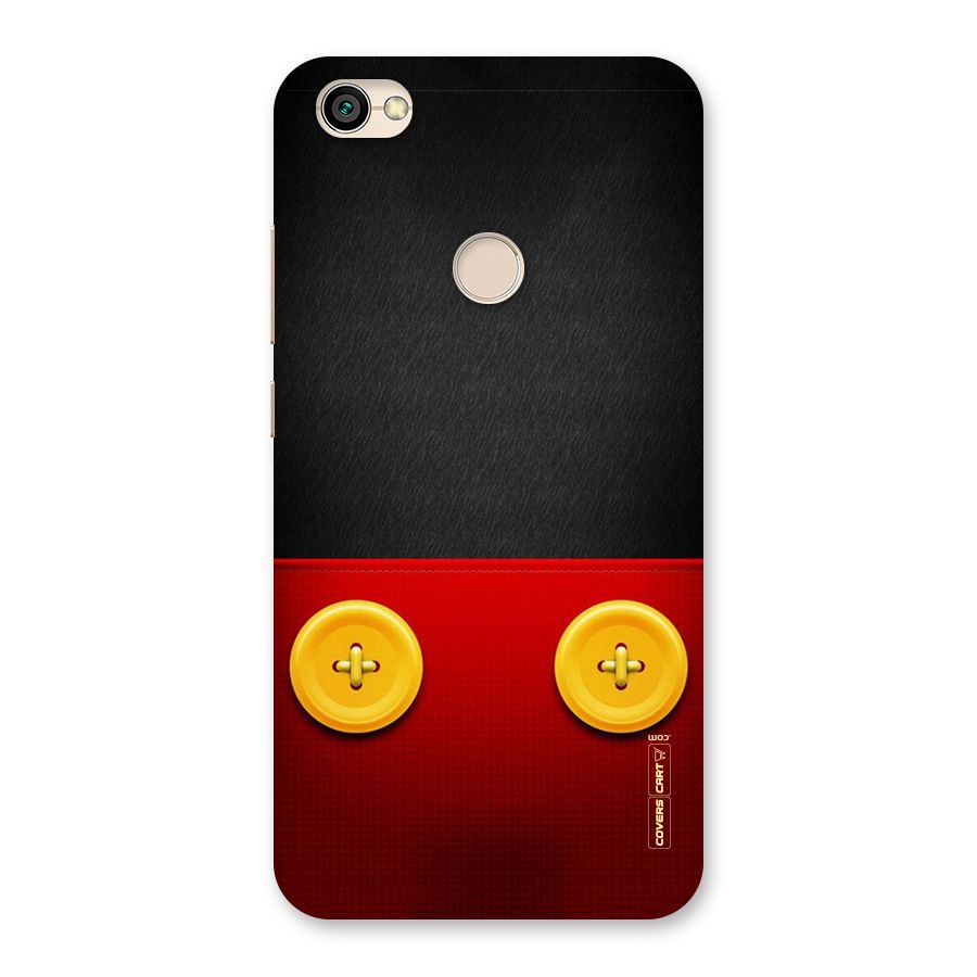 Yellow Button Back Case for Redmi Y1 2017