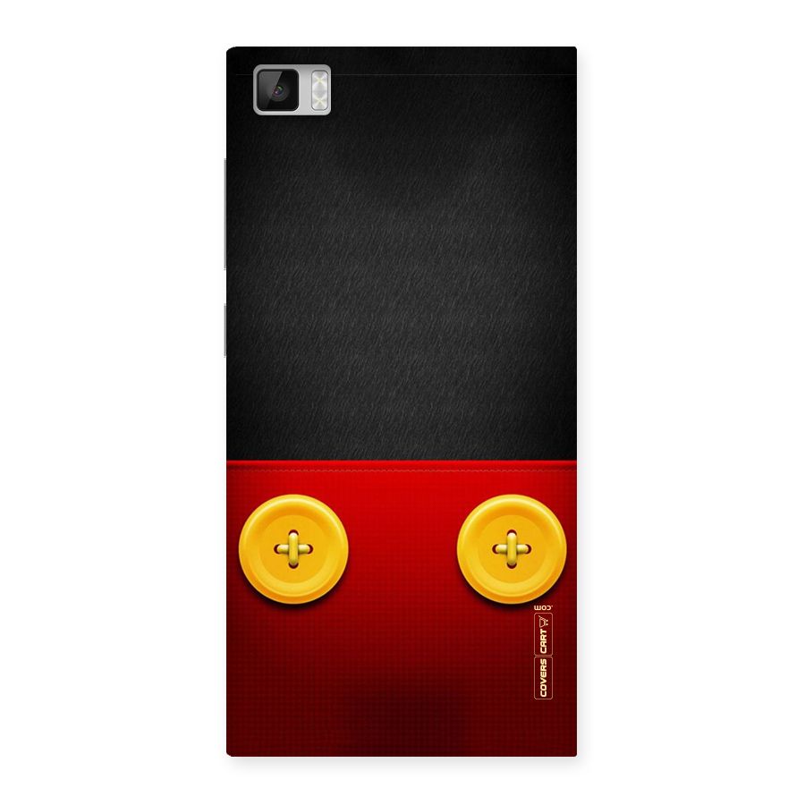 Yellow Button Back Case for Xiaomi Mi3