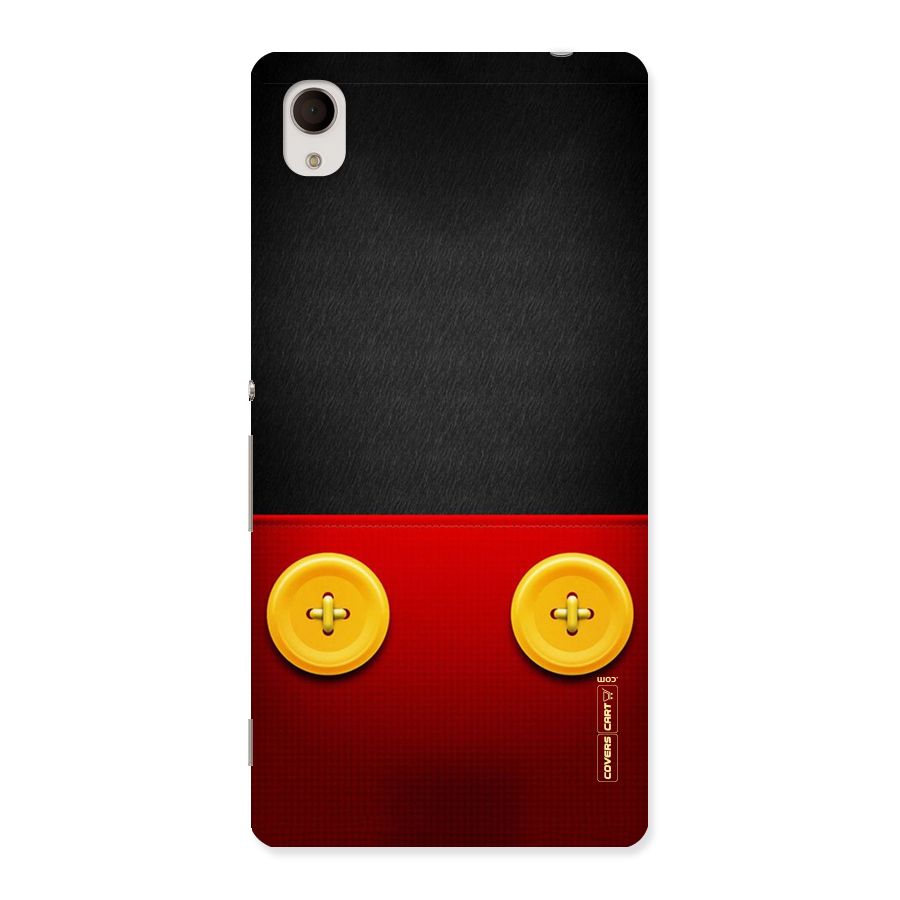 Yellow Button Back Case for Xperia M4 Aqua