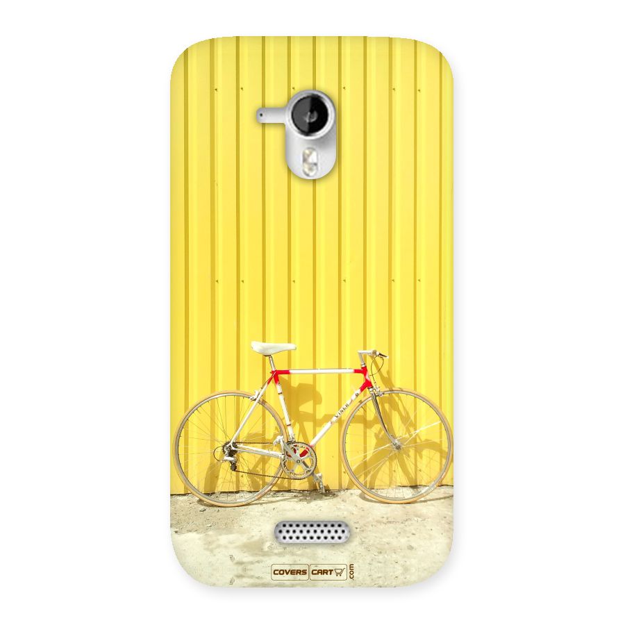 Yellow Cycle Classic Back Case for Micromax Canvas HD A116