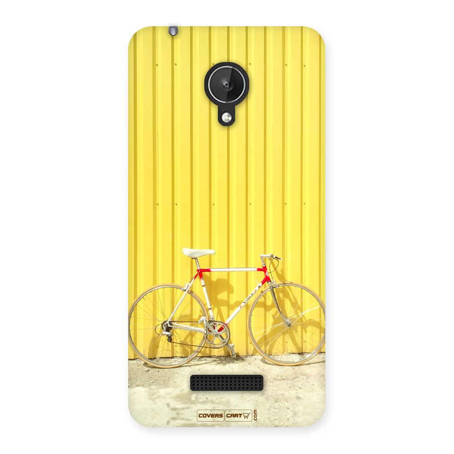 Yellow Cycle Classic Back Case for Micromax Canvas Spark Q380