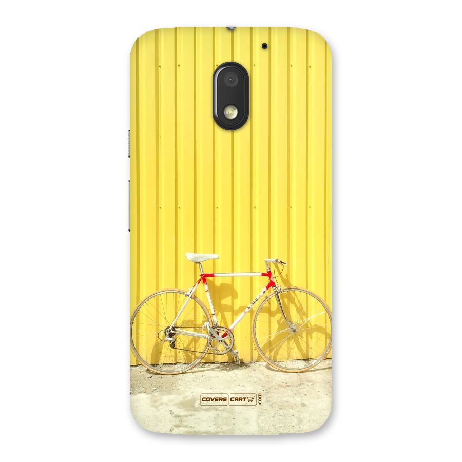 Yellow Cycle Classic Back Case for Moto E3 Power