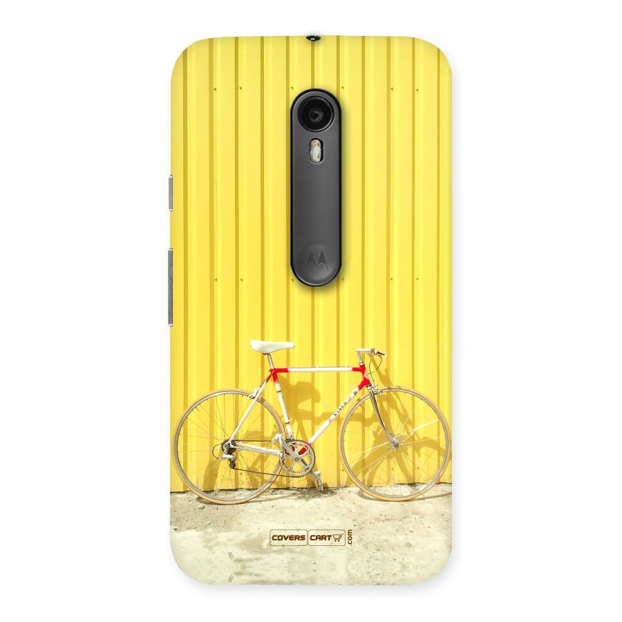 Yellow Cycle Classic Back Case for Moto G Turbo