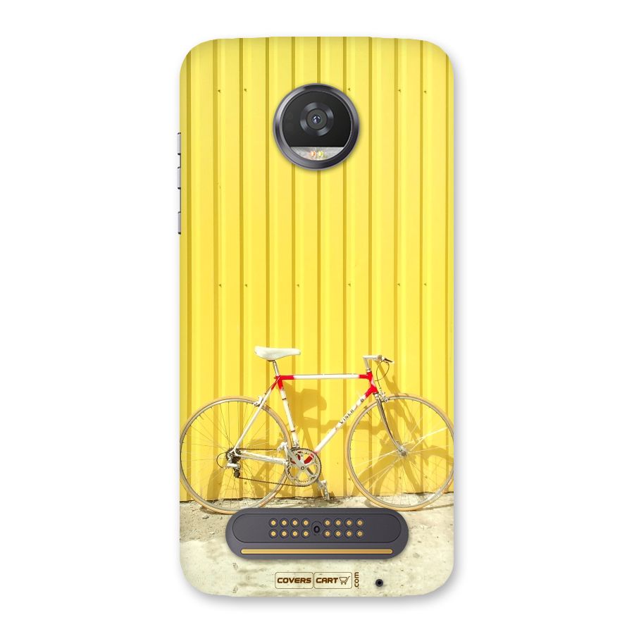 Yellow Cycle Classic Back Case for Moto Z2 Play
