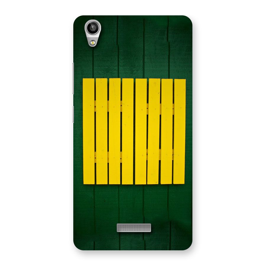 Yellow Fence Back Case for Lava-Pixel-V1