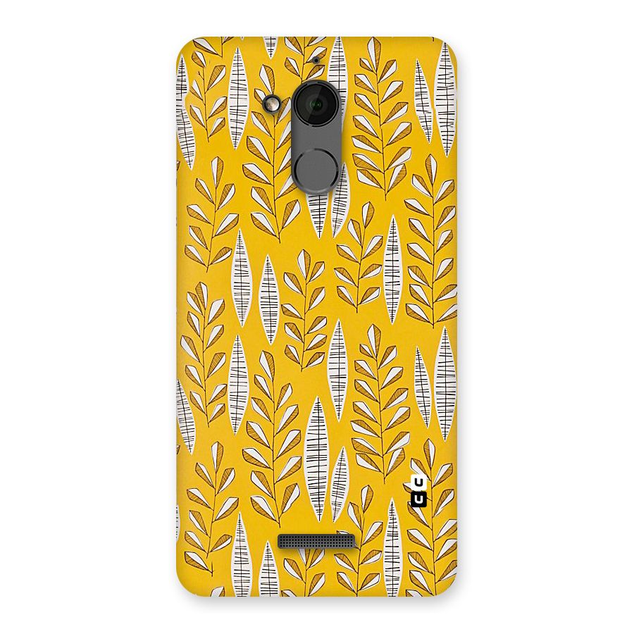 Yellow Leaf Pattern Back Case for Coolpad Note 5