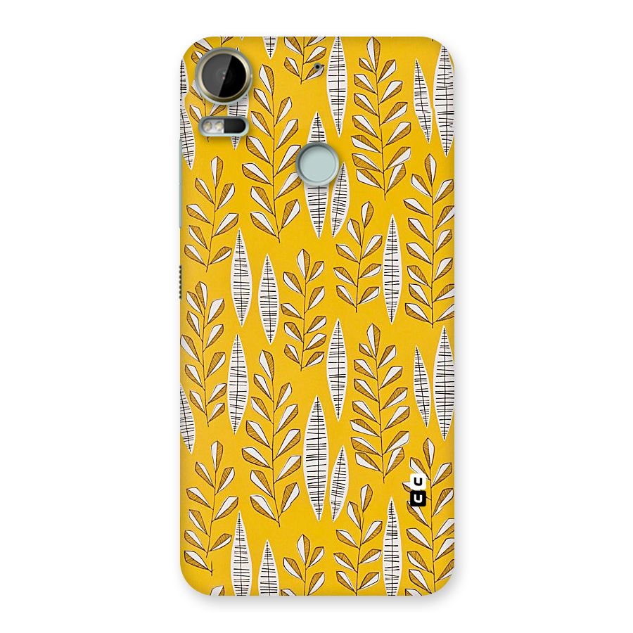 Yellow Leaf Pattern Back Case for Desire 10 Pro