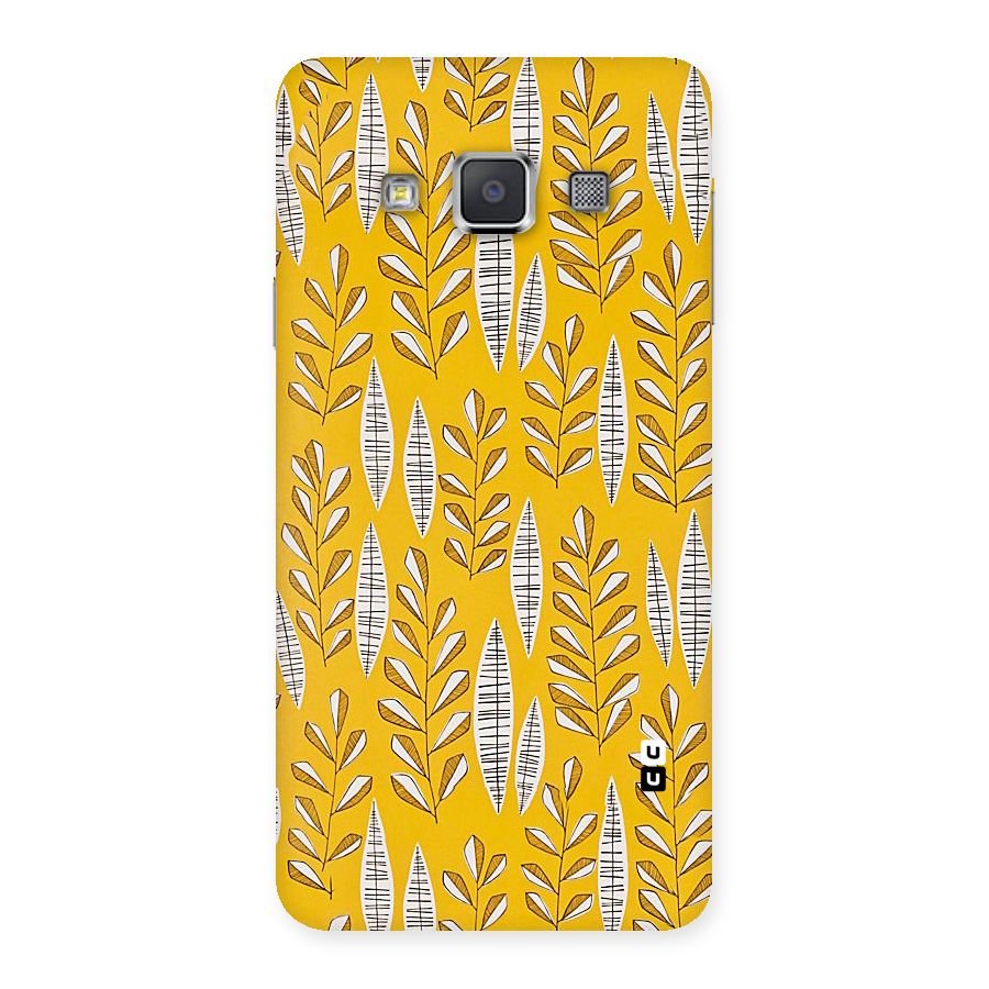 Yellow Leaf Pattern Back Case for Galaxy A3