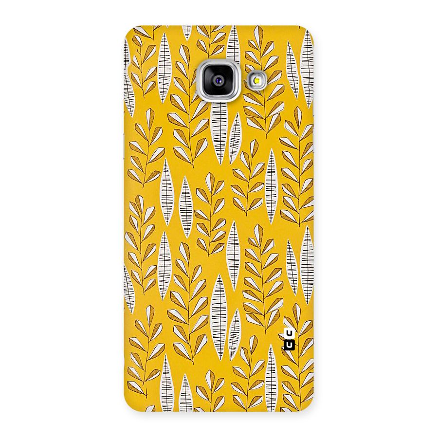 Yellow Leaf Pattern Back Case for Galaxy A5 2016