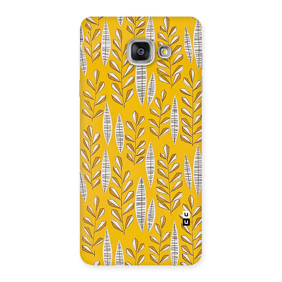 Yellow Leaf Pattern Back Case for Galaxy A7 2016