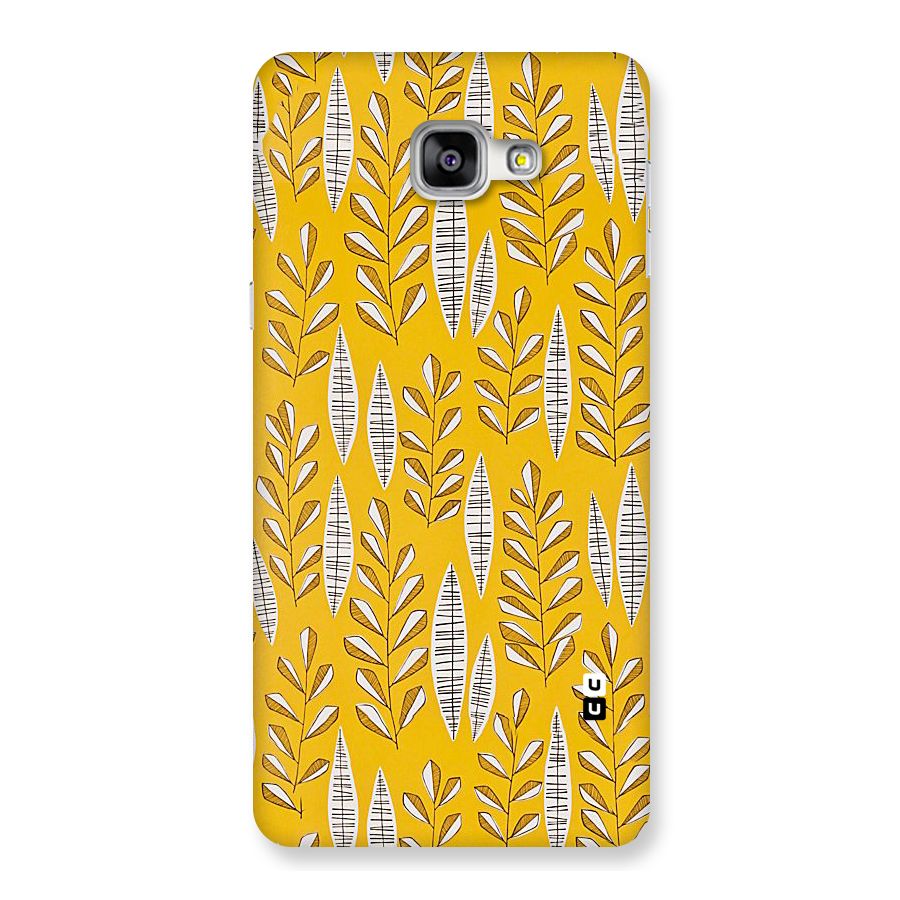 Yellow Leaf Pattern Back Case for Galaxy A9