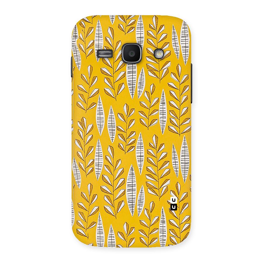 Yellow Leaf Pattern Back Case for Galaxy Ace 3