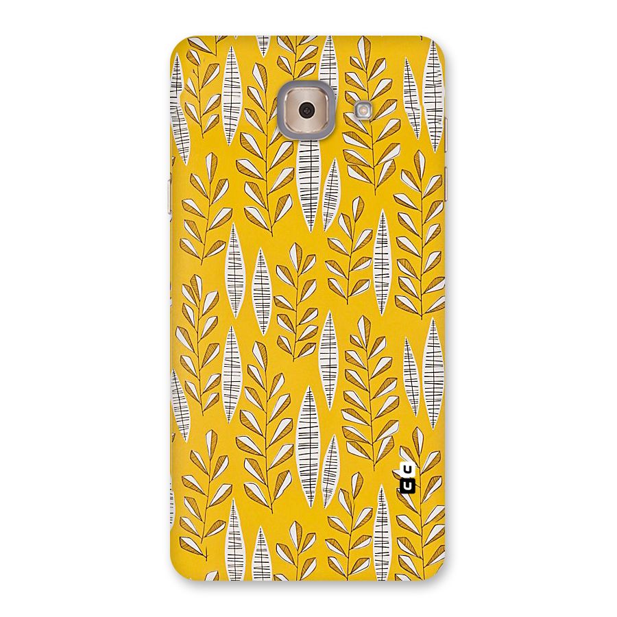 Yellow Leaf Pattern Back Case for Galaxy J7 Max