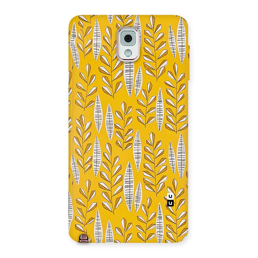 Yellow Leaf Pattern Back Case for Galaxy Note 3