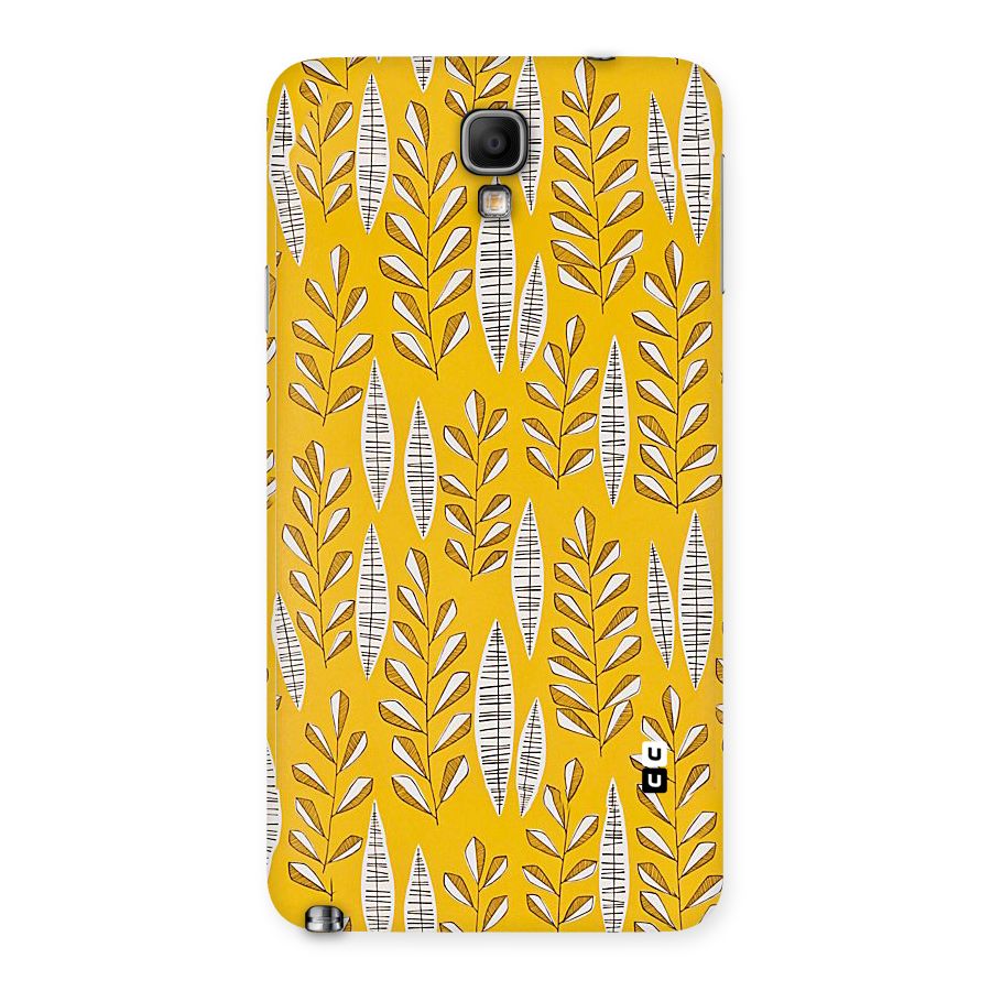 Yellow Leaf Pattern Back Case for Galaxy Note 3 Neo