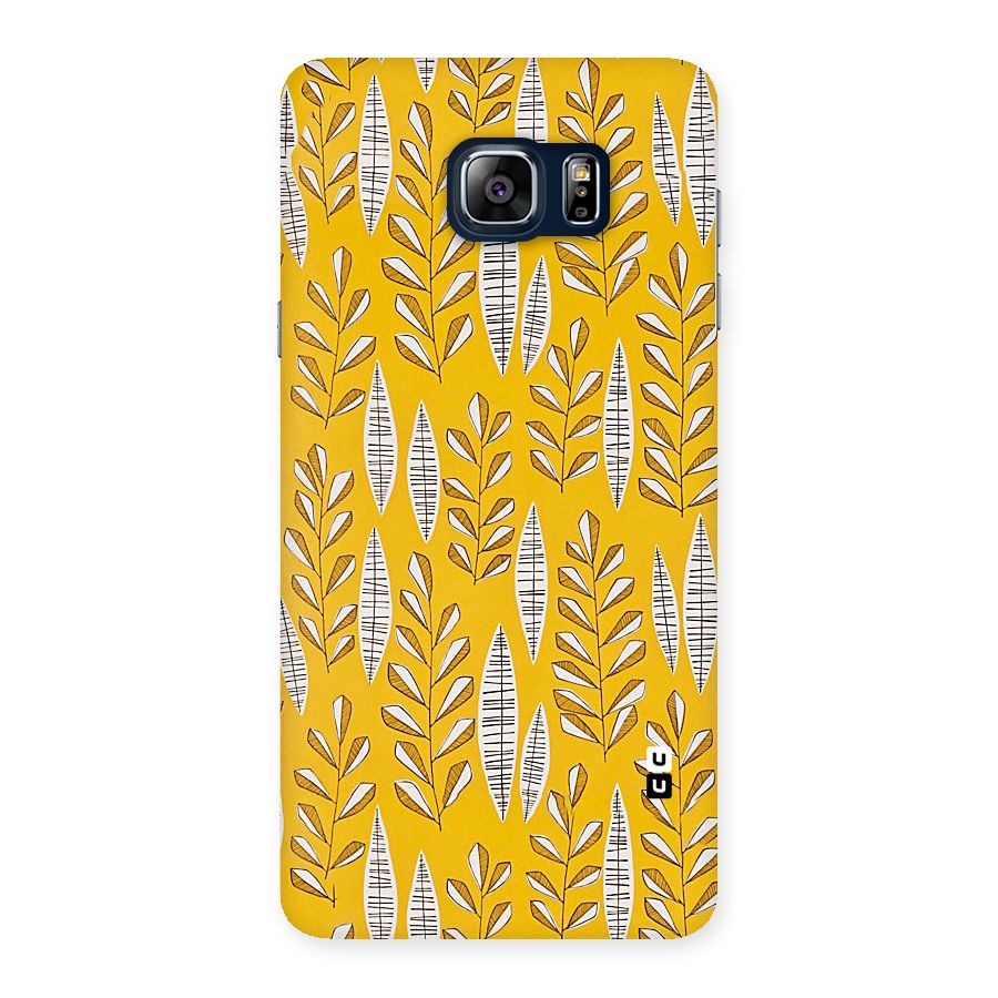 Yellow Leaf Pattern Back Case for Galaxy Note 5