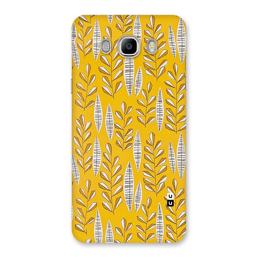 Yellow Leaf Pattern Back Case for Galaxy On8