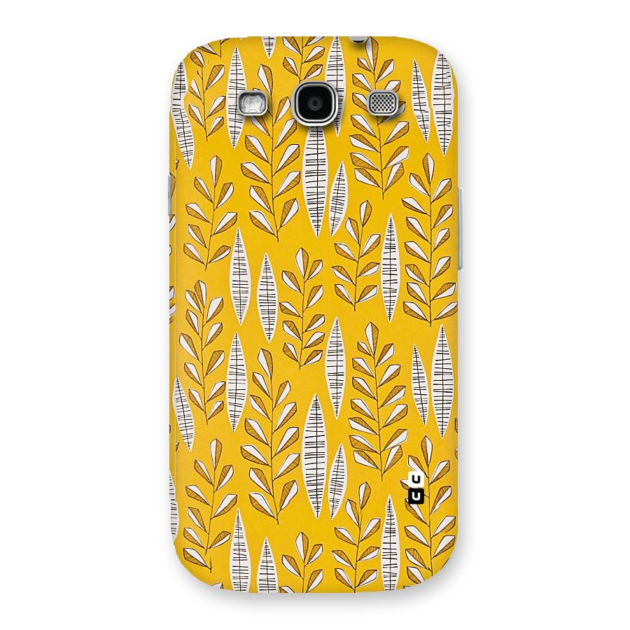 Yellow Leaf Pattern Back Case for Galaxy S3