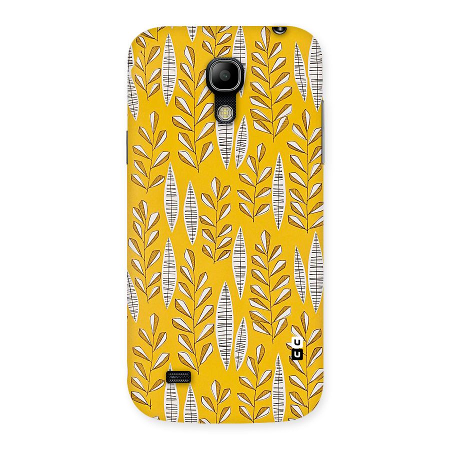 Yellow Leaf Pattern Back Case for Galaxy S4 Mini