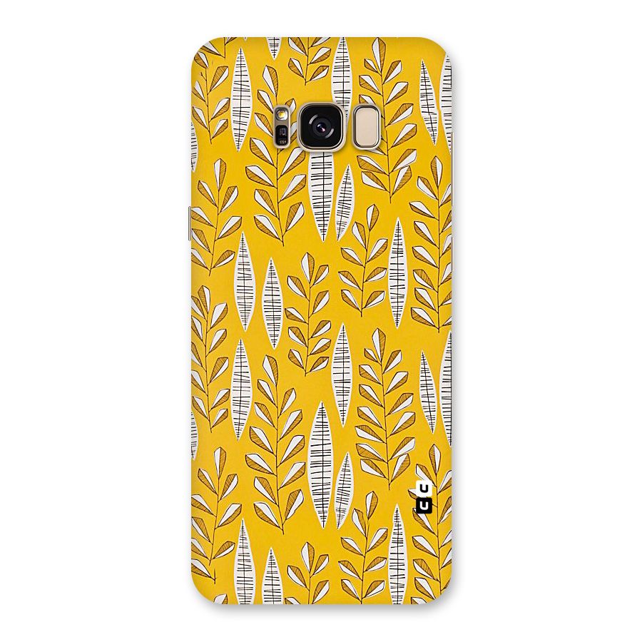 Yellow Leaf Pattern Back Case for Galaxy S8 Plus