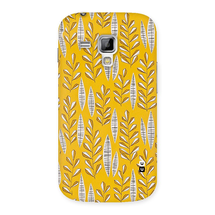 Yellow Leaf Pattern Back Case for Galaxy S Duos