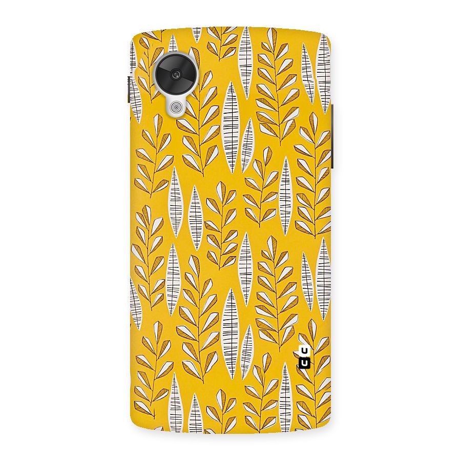 Yellow Leaf Pattern Back Case for Google Nexsus 5