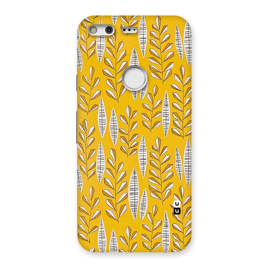 Yellow Leaf Pattern Back Case for Google Pixel