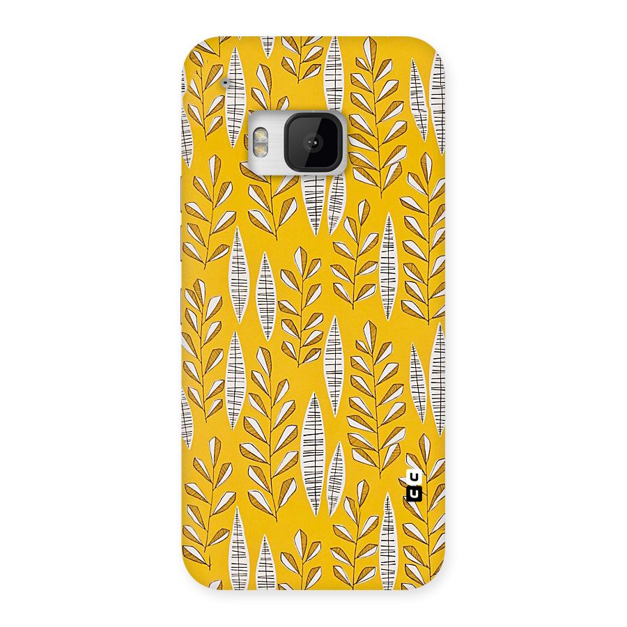 Yellow Leaf Pattern Back Case for HTC One M9