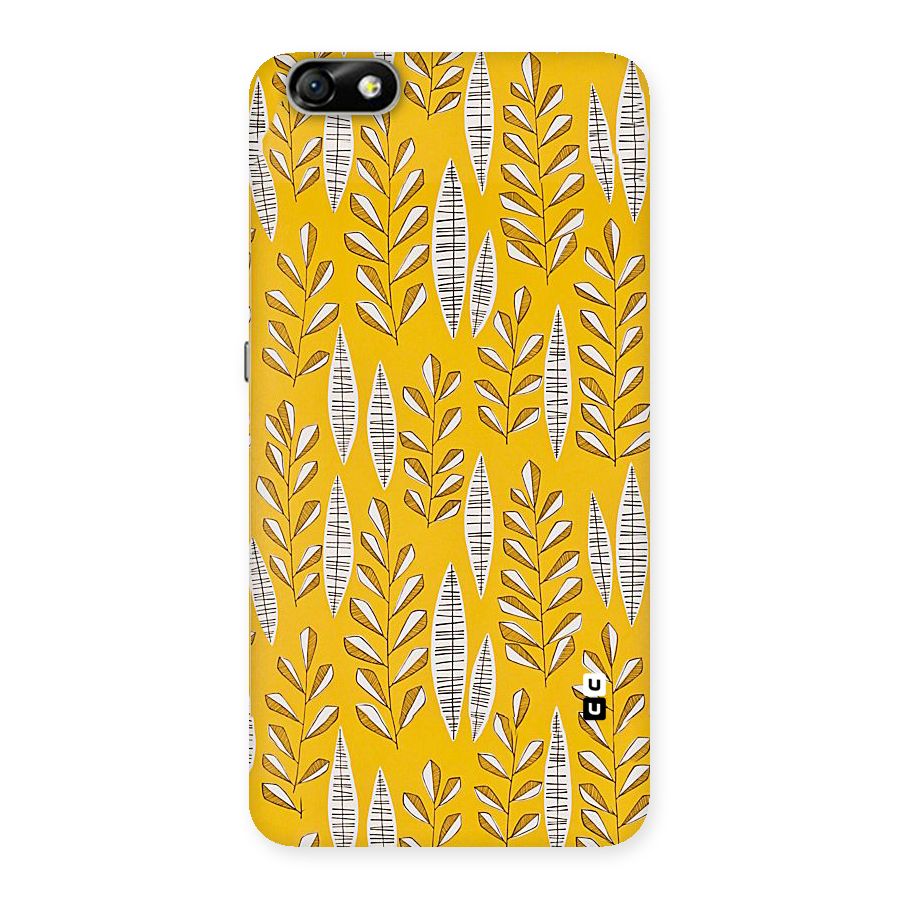 Yellow Leaf Pattern Back Case for Honor 4X