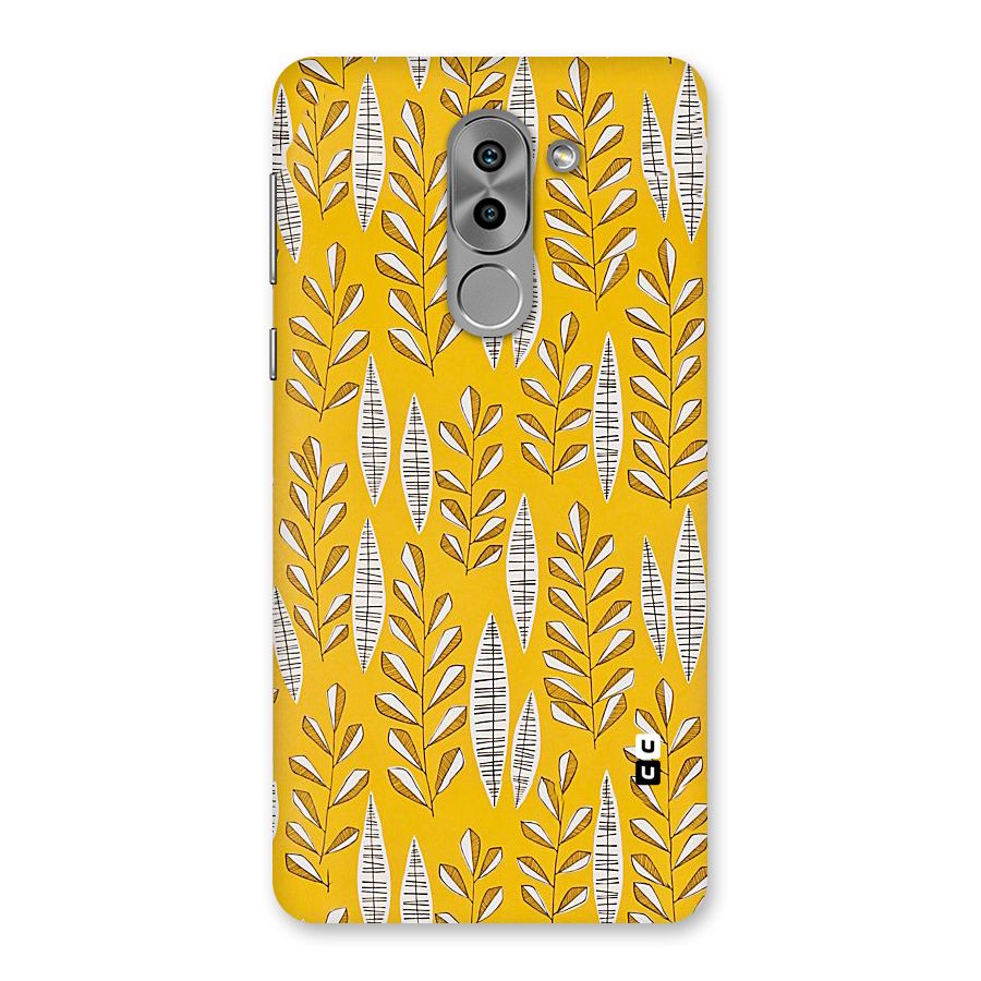 Yellow Leaf Pattern Back Case for Honor 6X