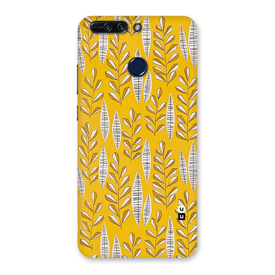 Yellow Leaf Pattern Back Case for Honor 8 Pro