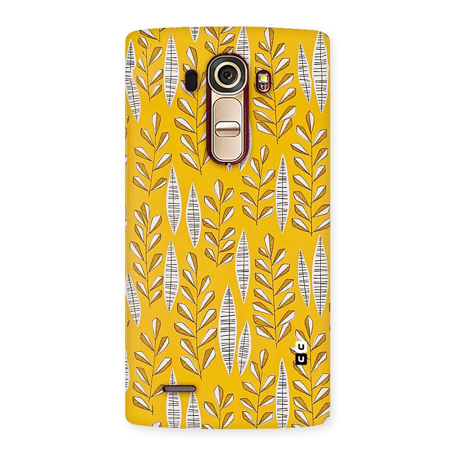 Yellow Leaf Pattern Back Case for LG G4