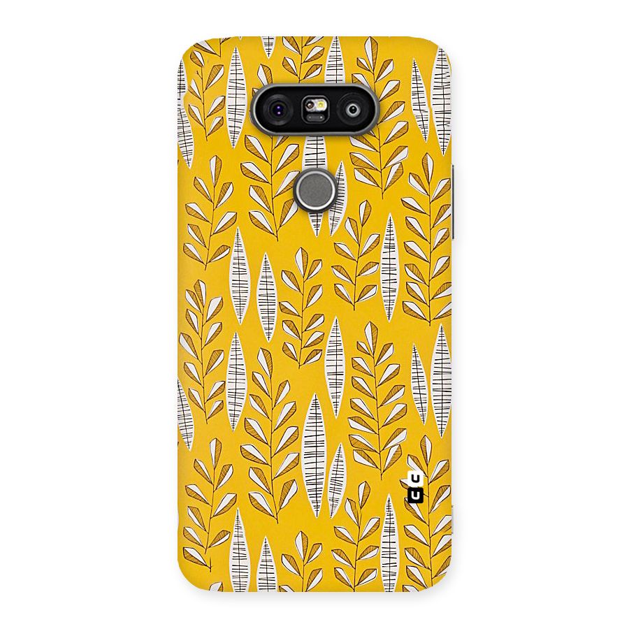 Yellow Leaf Pattern Back Case for LG G5