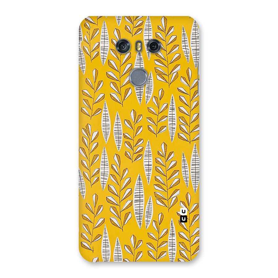 Yellow Leaf Pattern Back Case for LG G6