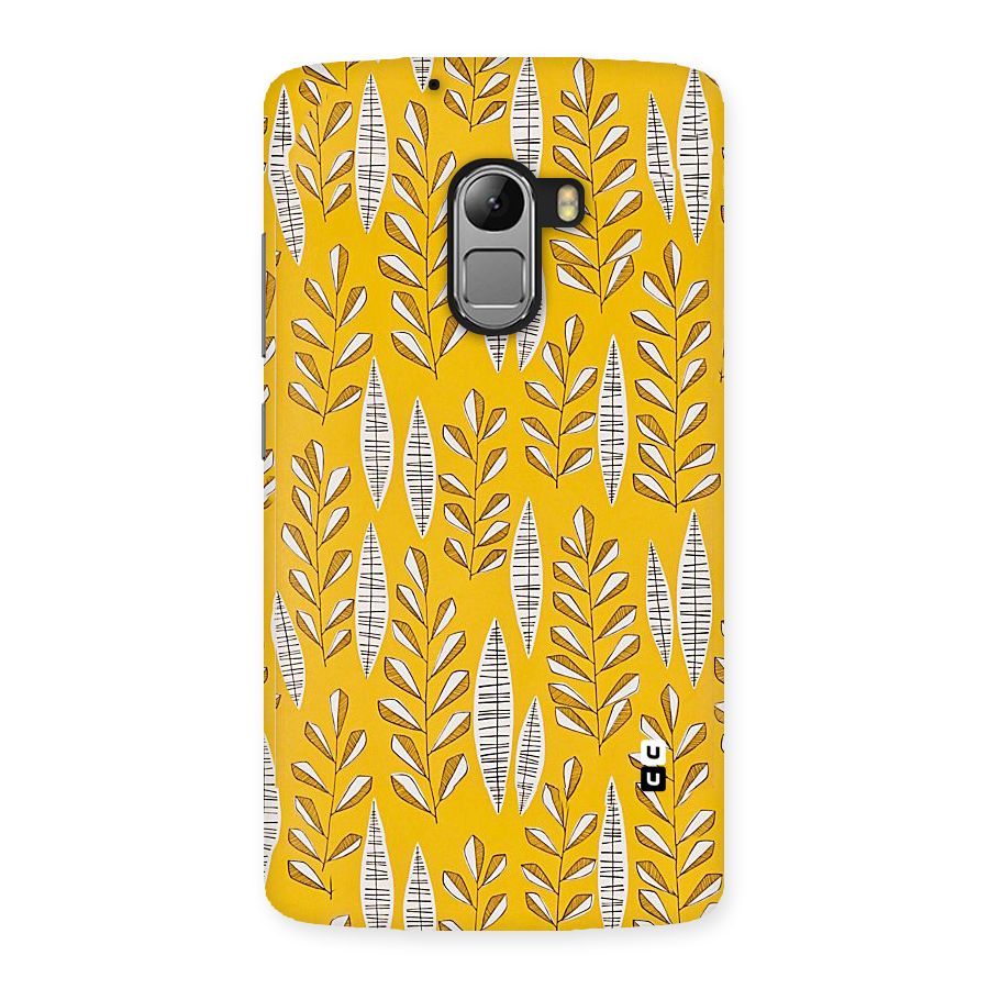 Yellow Leaf Pattern Back Case for Lenovo K4 Note