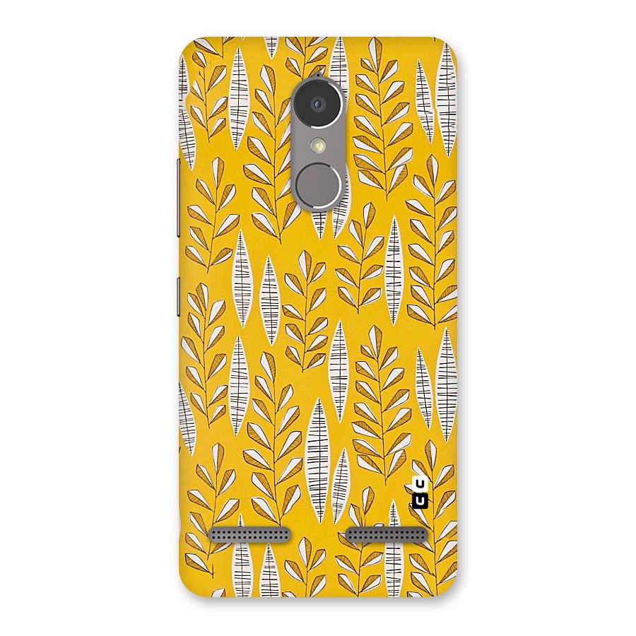 Yellow Leaf Pattern Back Case for Lenovo K6