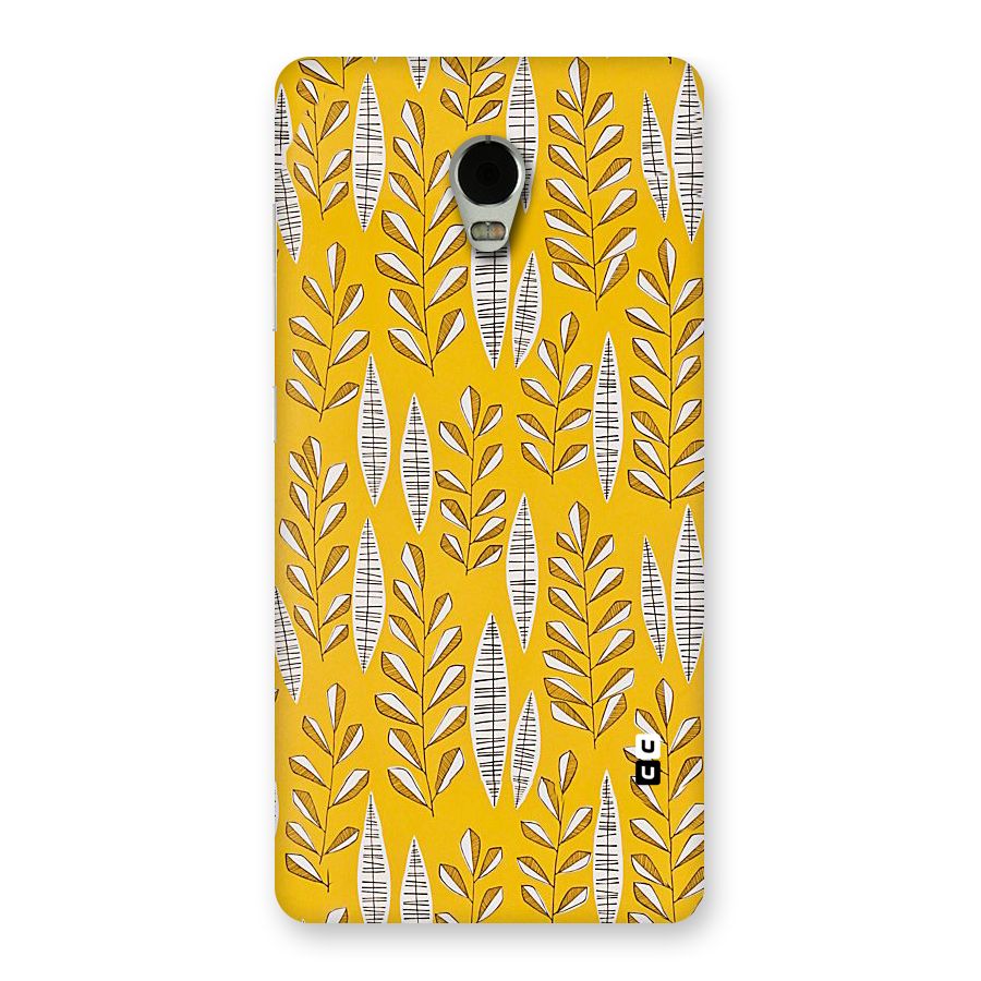 Yellow Leaf Pattern Back Case for Lenovo Vibe P1