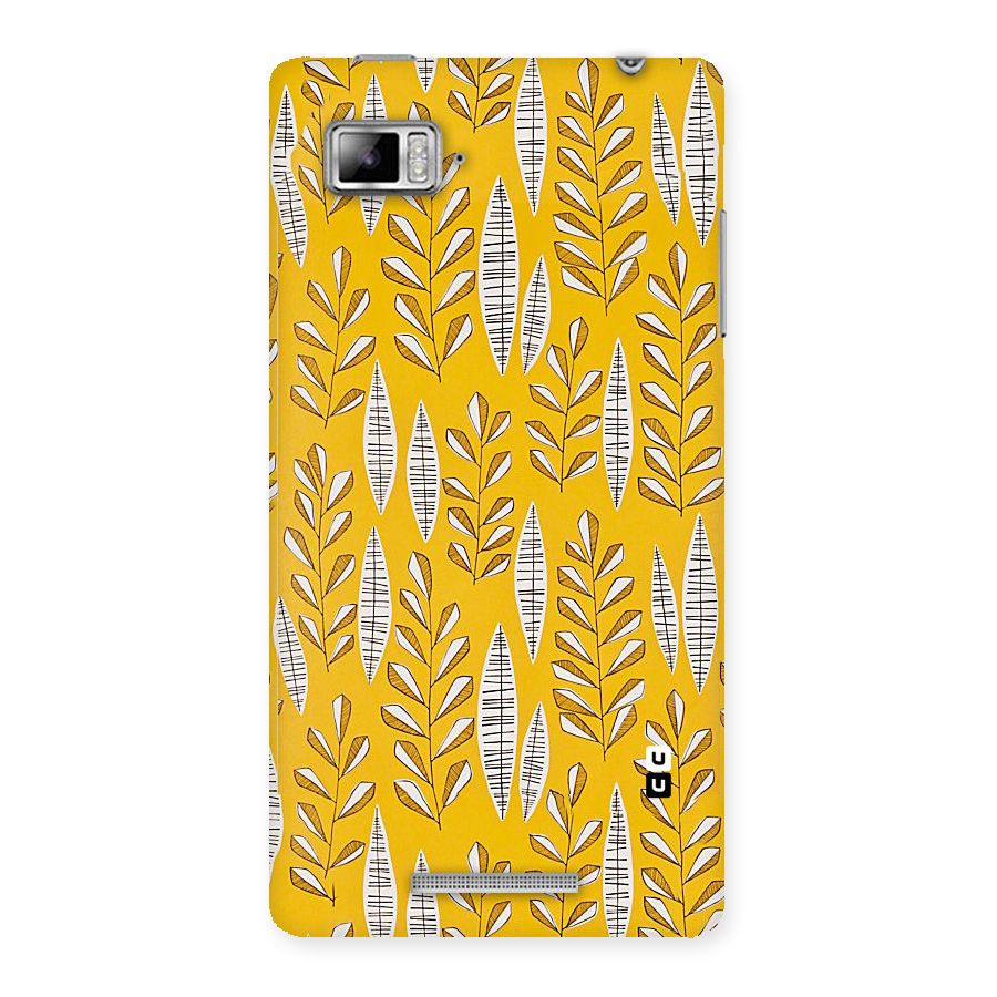 Yellow Leaf Pattern Back Case for Lenovo Vibe Z K910