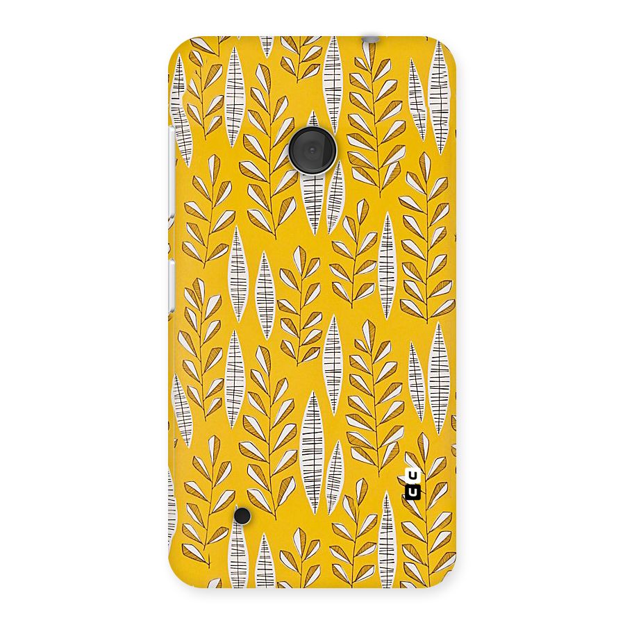 Yellow Leaf Pattern Back Case for Lumia 530