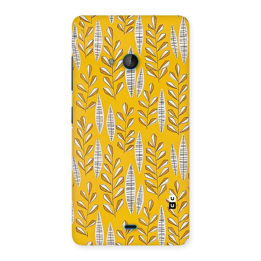 Yellow Leaf Pattern Back Case for Lumia 540