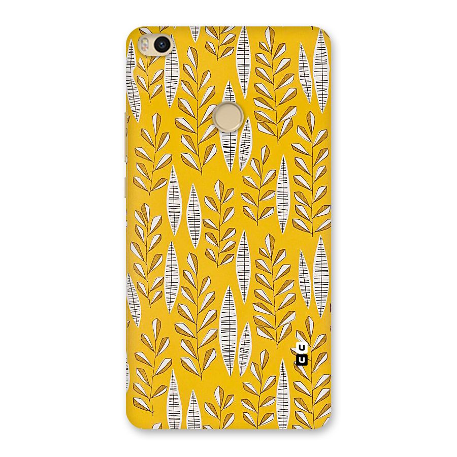 Yellow Leaf Pattern Back Case for Mi Max 2
