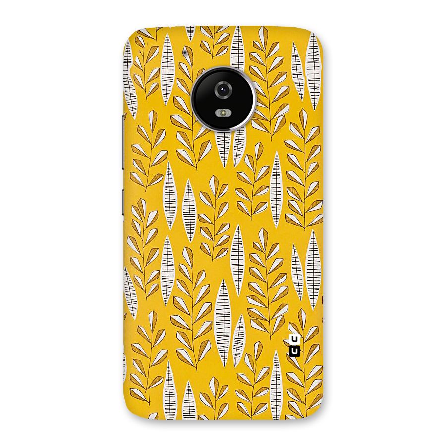 Yellow Leaf Pattern Back Case for Moto G5